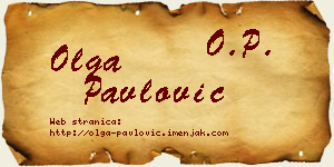 Olga Pavlović vizit kartica